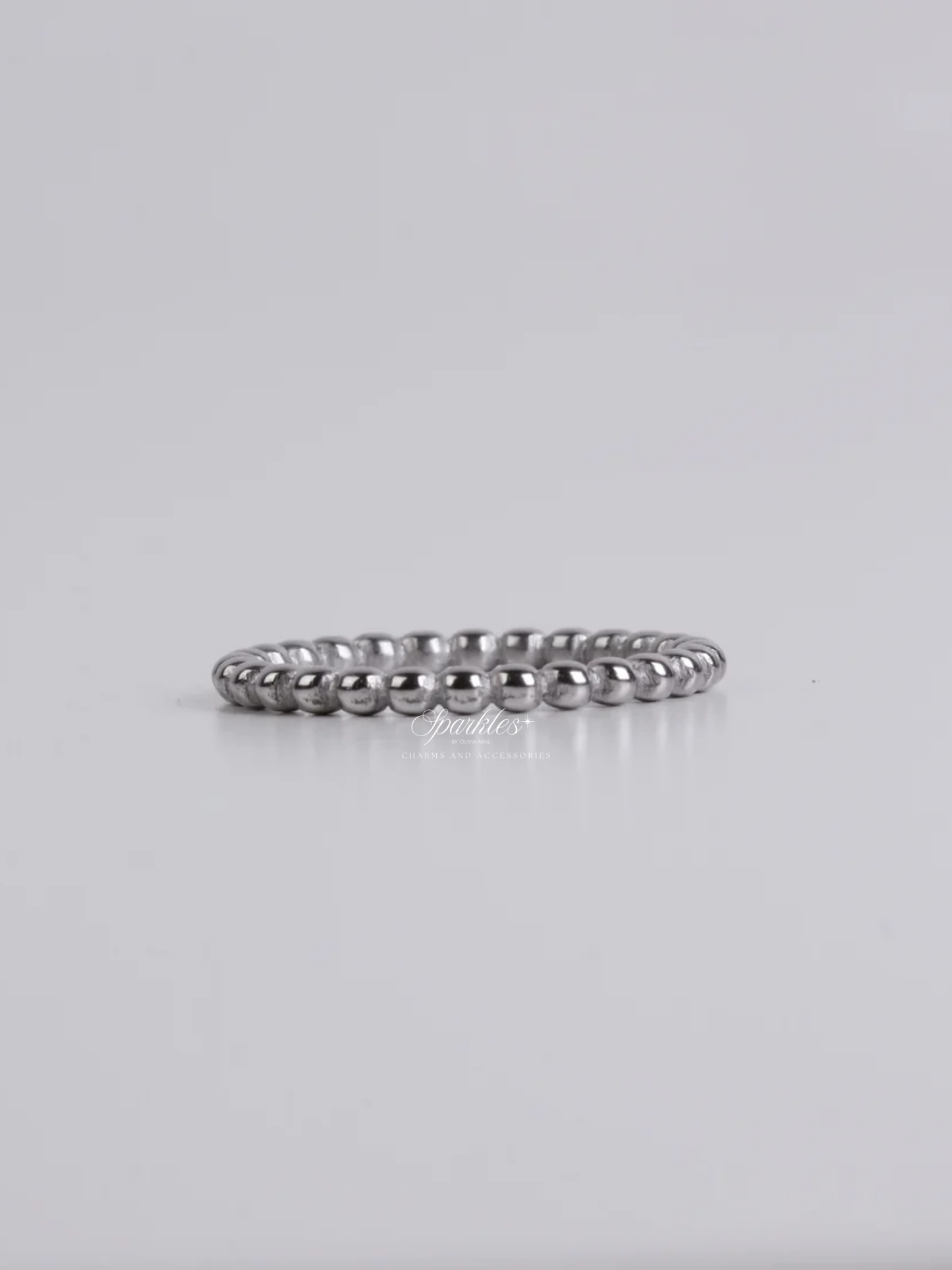 Beaded Silver Ring with sizes