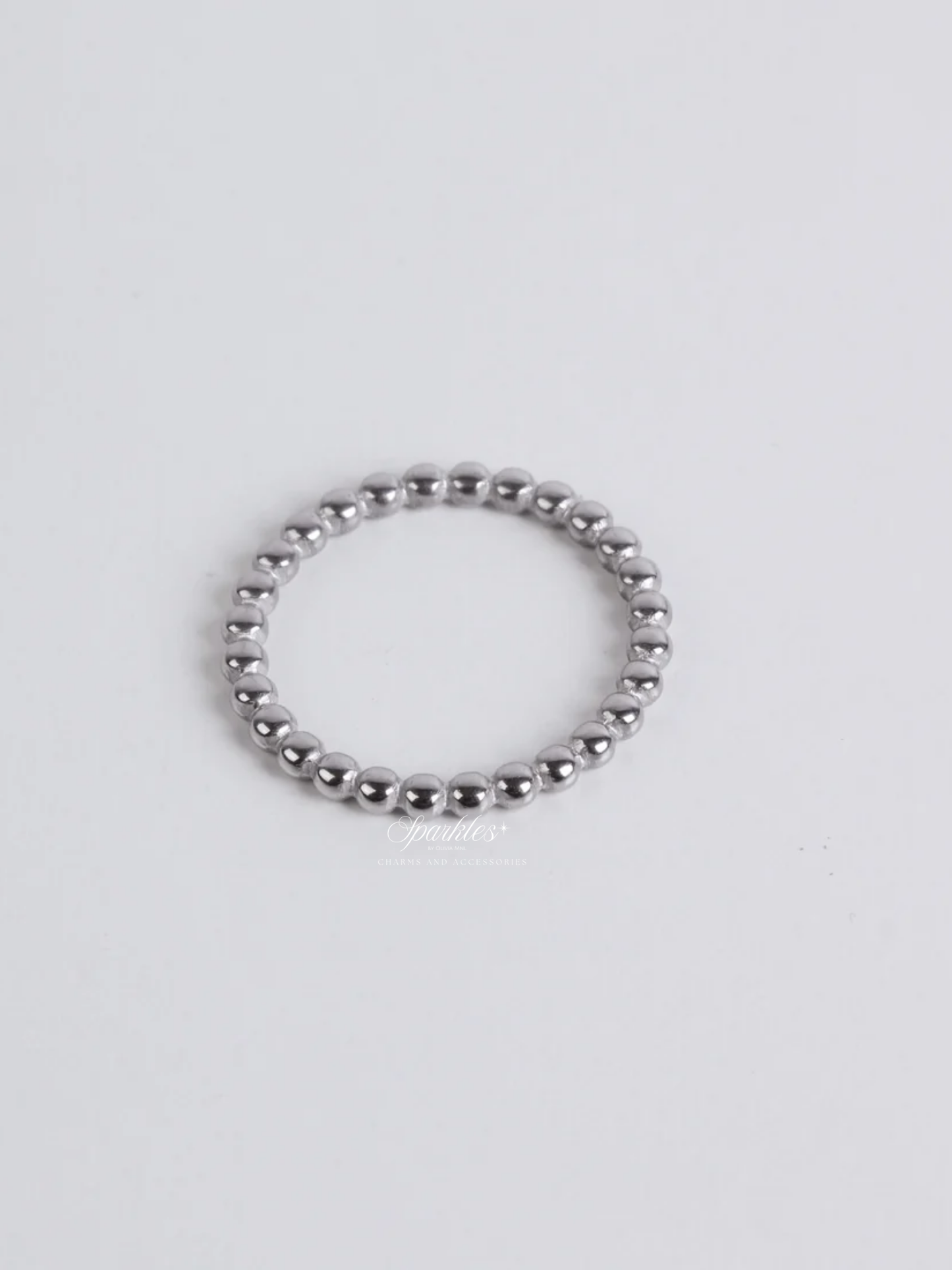 Beaded Silver Ring with sizes