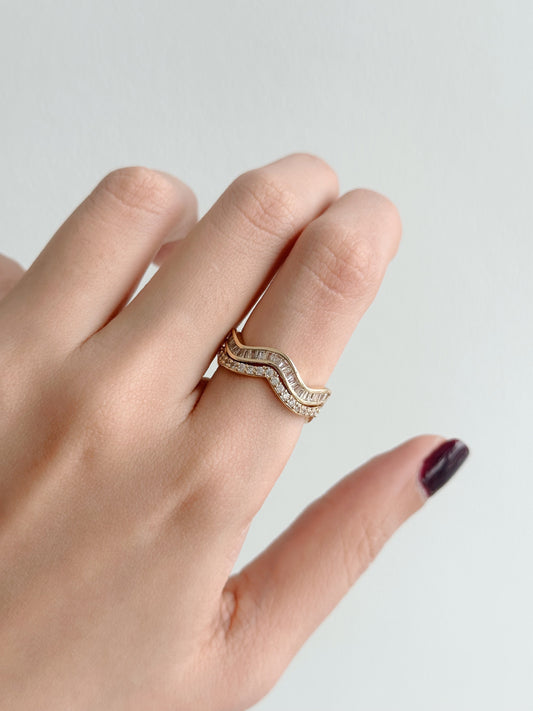 gr699 Wave gold ring