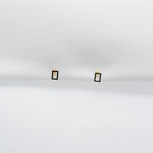 Minimalist Rectangle Stud Earrings