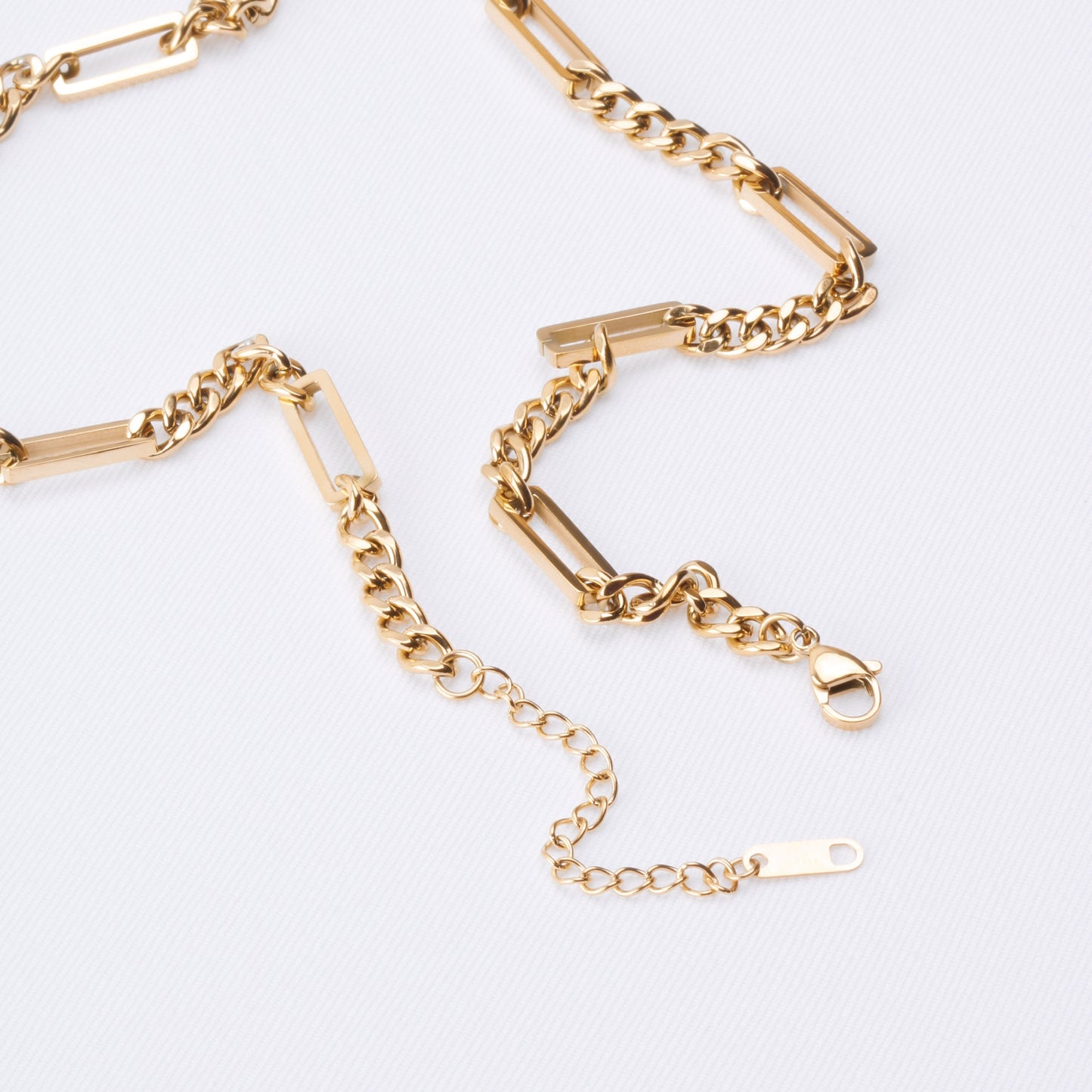 Aimee chain and paperclip necklace