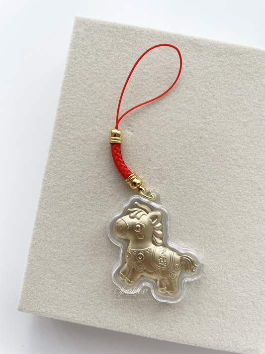 charm13 Horse Charm Key Chain in Acrylic Cover