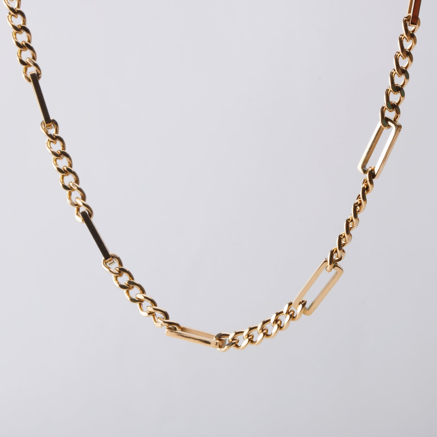 Aimee chain and paperclip necklace