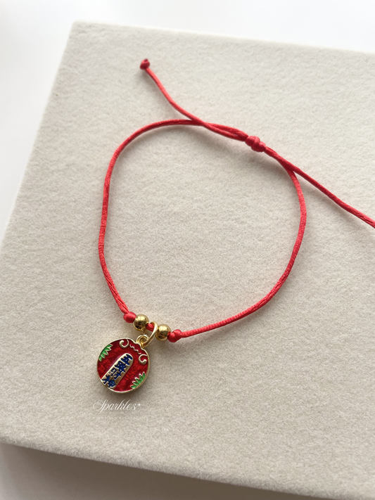 Easy2026 Reversible Charm Red String Bracelet (Freesize)