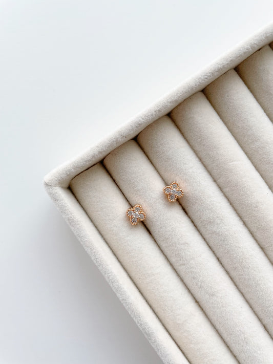 Macey clover stud earrings