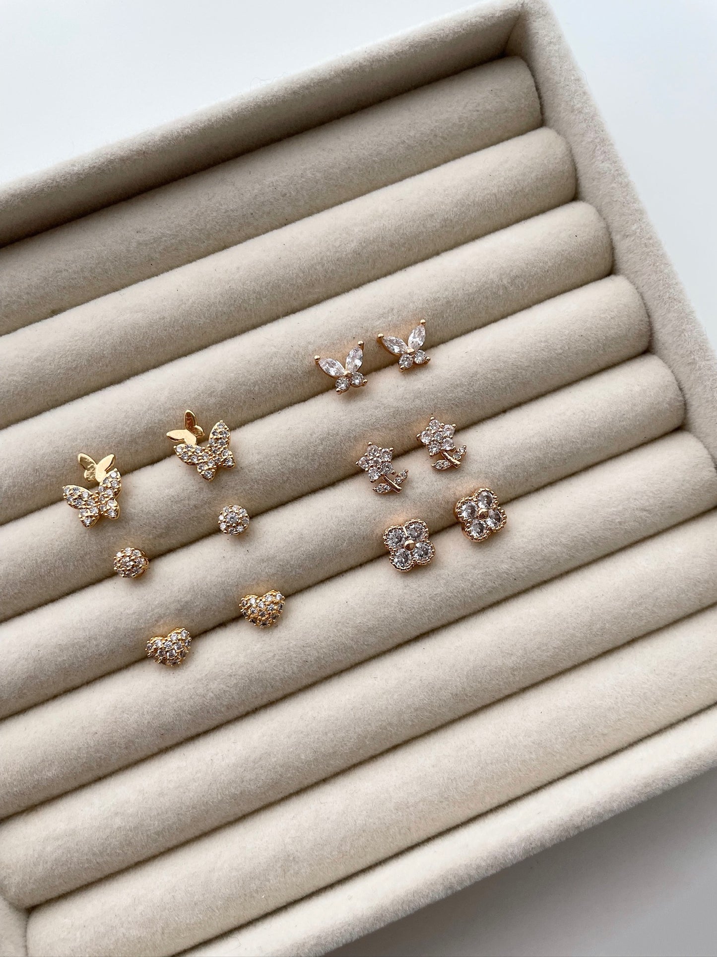 Dainty stud earrings