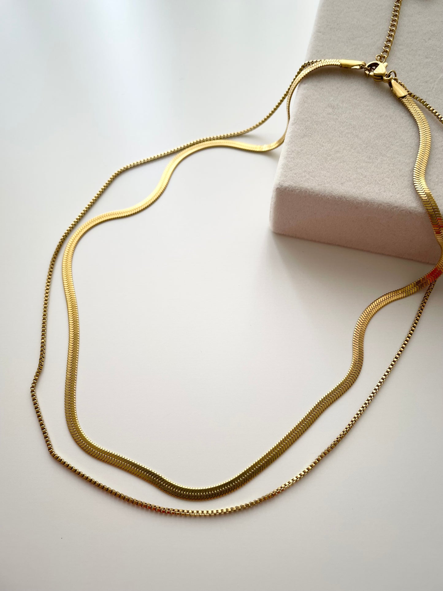 Melissa layered gold necklace