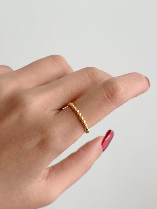 Beaded Gold Ring with sizes