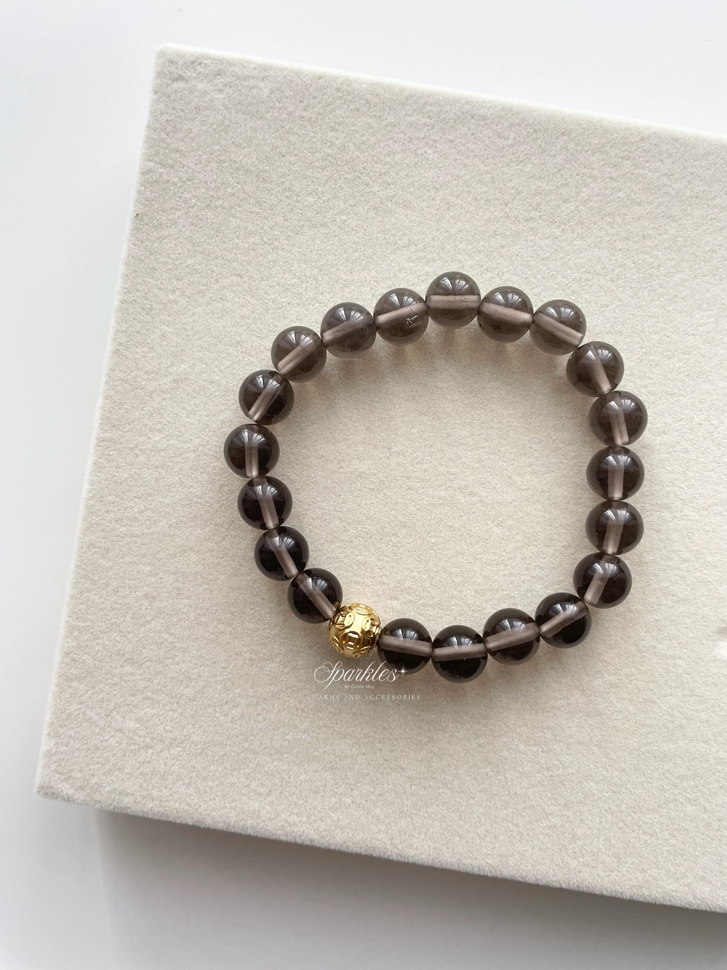 MB3 Moneyball in Smokey Quartz Bracelet with Sizes
