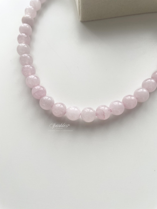 pn3 Rose Quartz Necklace 8mm