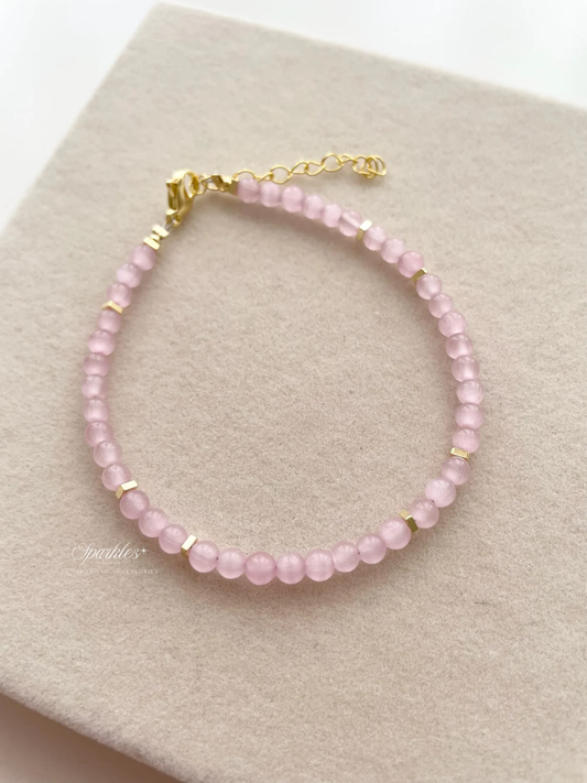 s22 Pink Cat's Eye beads bracelet