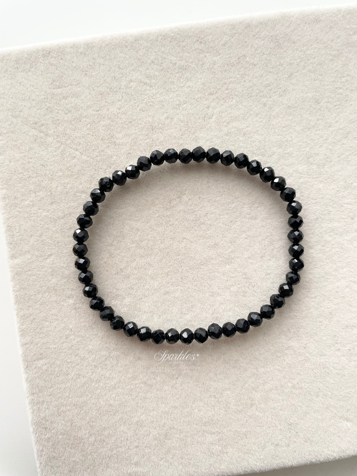 Sel35 Faceted Black tourmaline with sizes