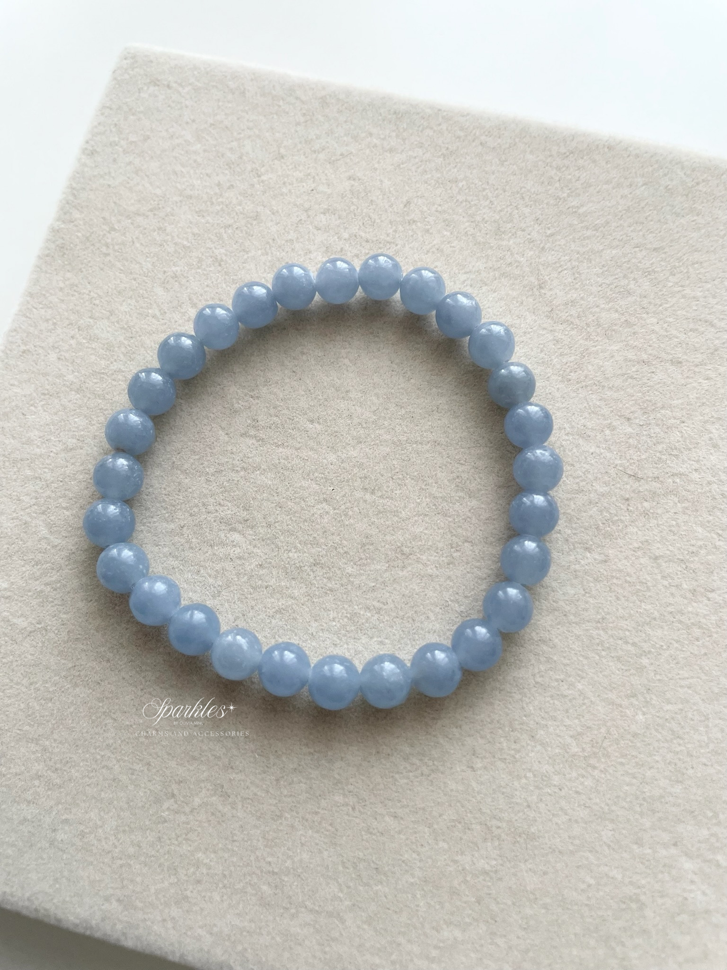 sel36 Angelite stone 6mm beads with sizes