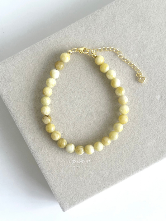 sel46 Yellow Topaz beads w/ extender
