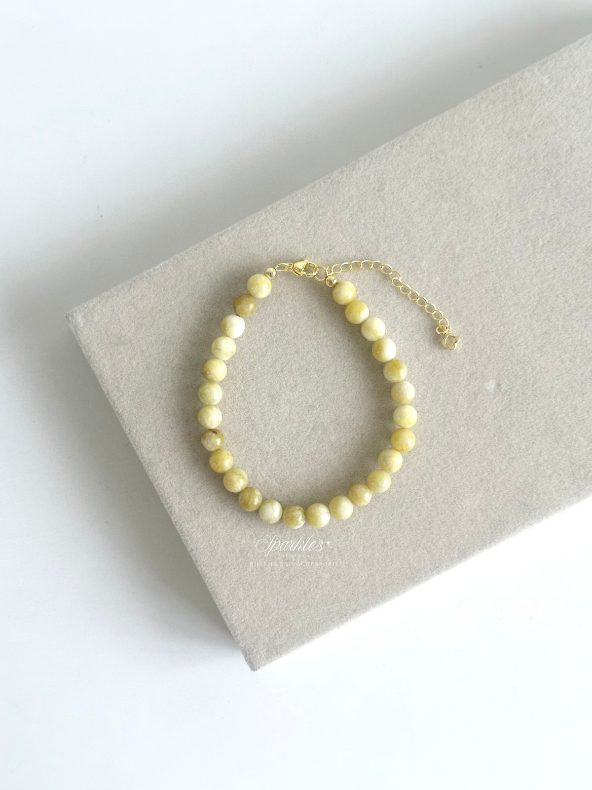 sel46 Yellow Topaz beads w/ extender
