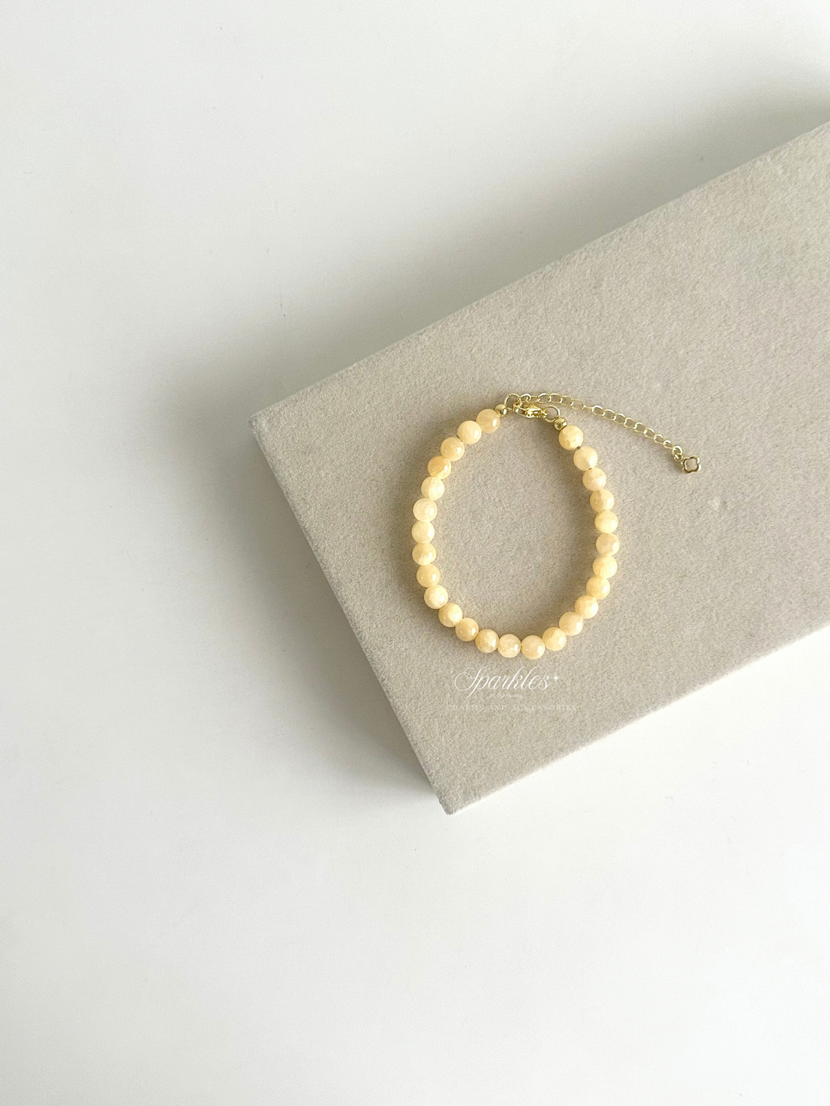 sel46 Yellow Topaz beads w/ extender