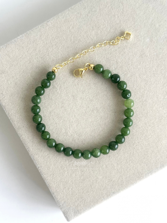 sel47 Dark Peridot beads w/ extender