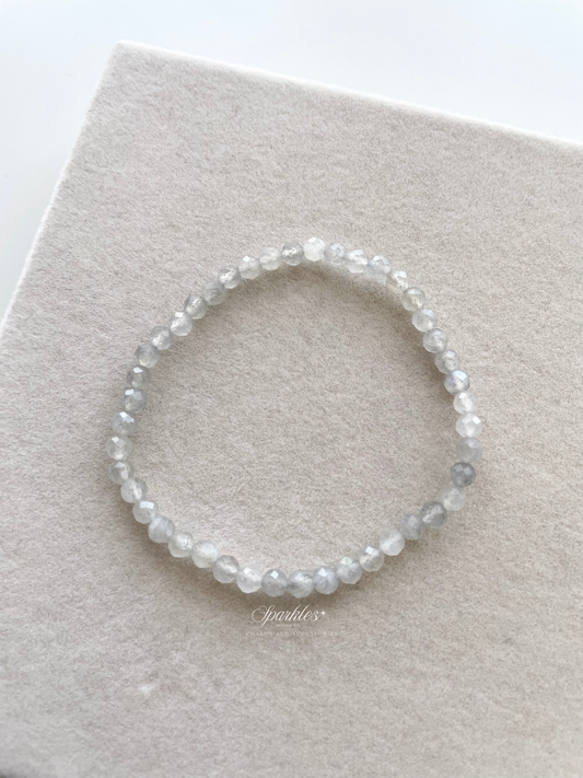 Sparkles11 Labradorite Faceted Beads Bracelet with Sizes