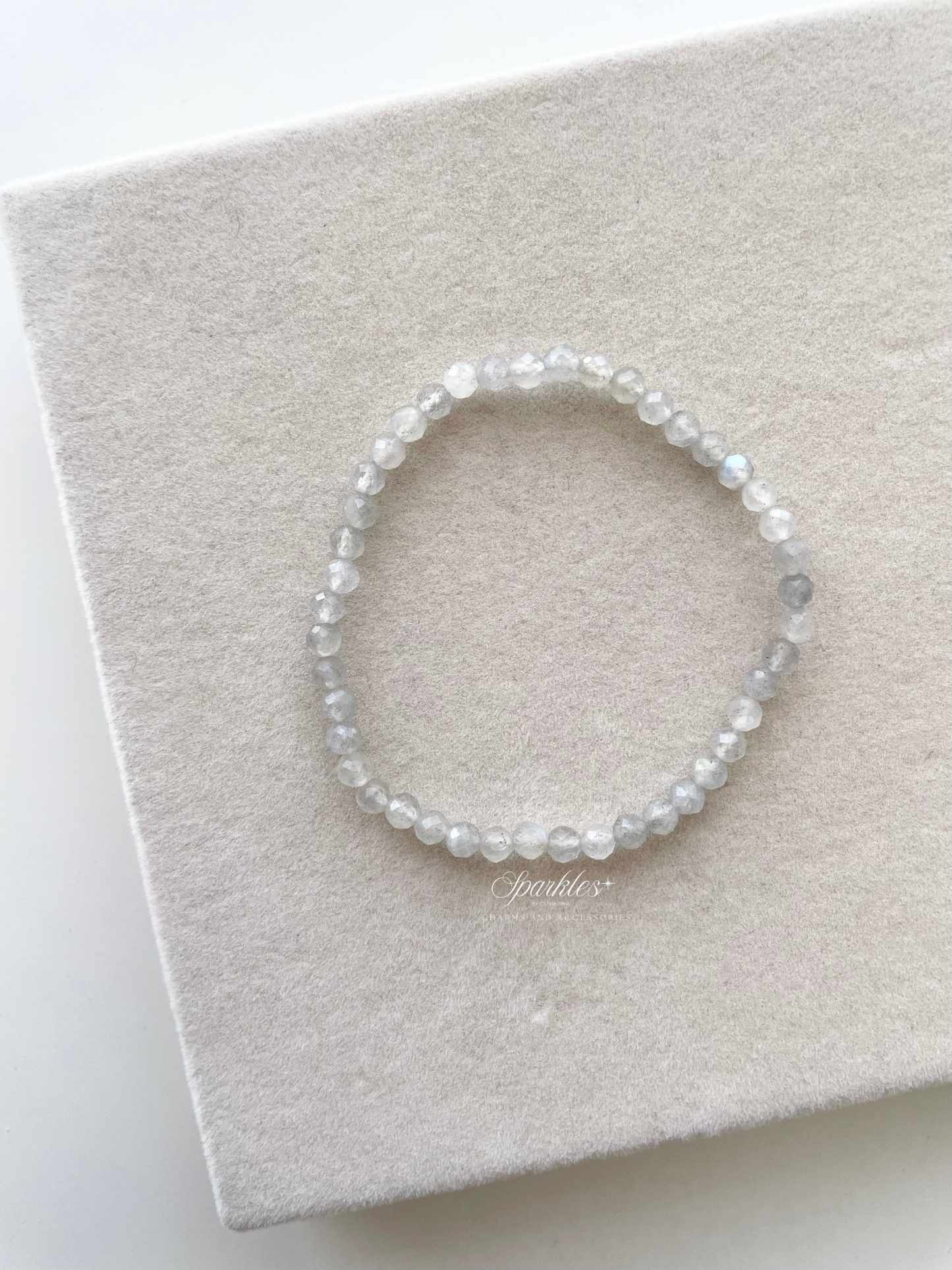 Sparkles11 Labradorite Faceted Beads Bracelet with Sizes