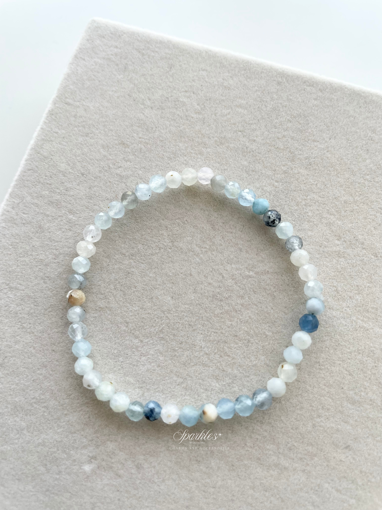Sparkles12 Amazonite Faceted Beads Bracelet with Sizes