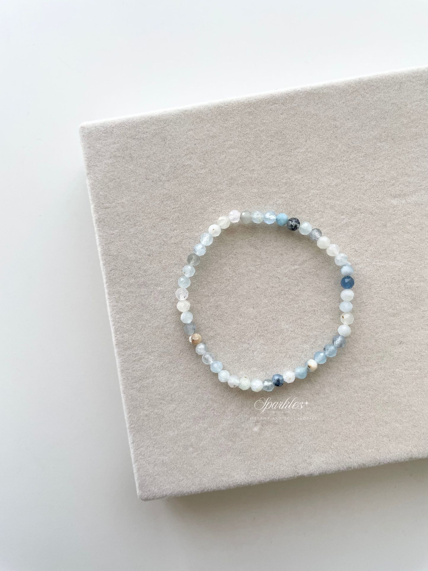 Sparkles12 Amazonite Faceted Beads Bracelet with Sizes