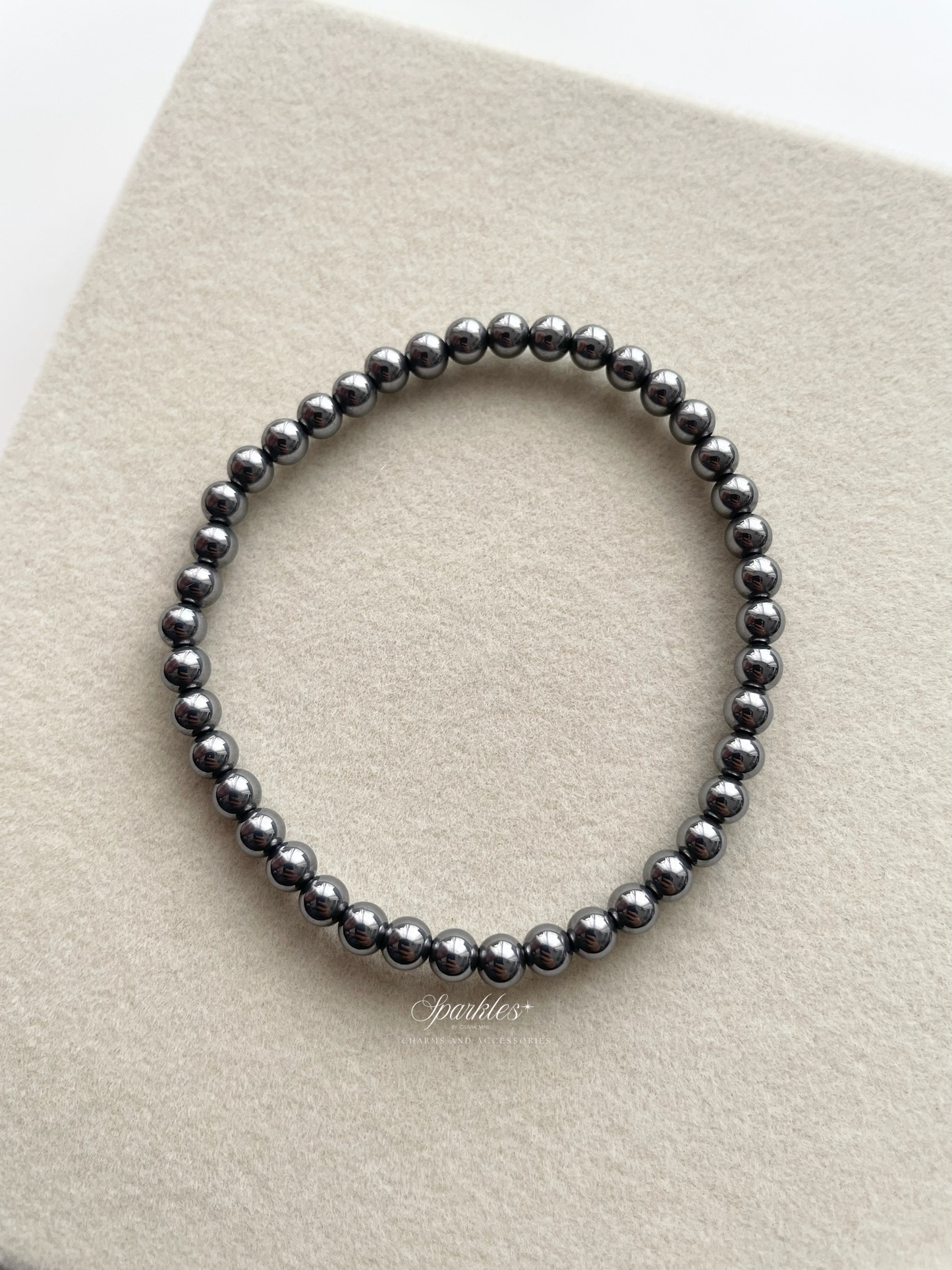 Sparkles14 Hematite Stone Bracelet with Sizes