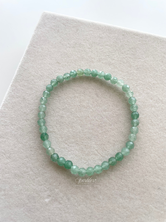 Sparkles5 Aventurine Faceted Beads Bracelet with Sizes