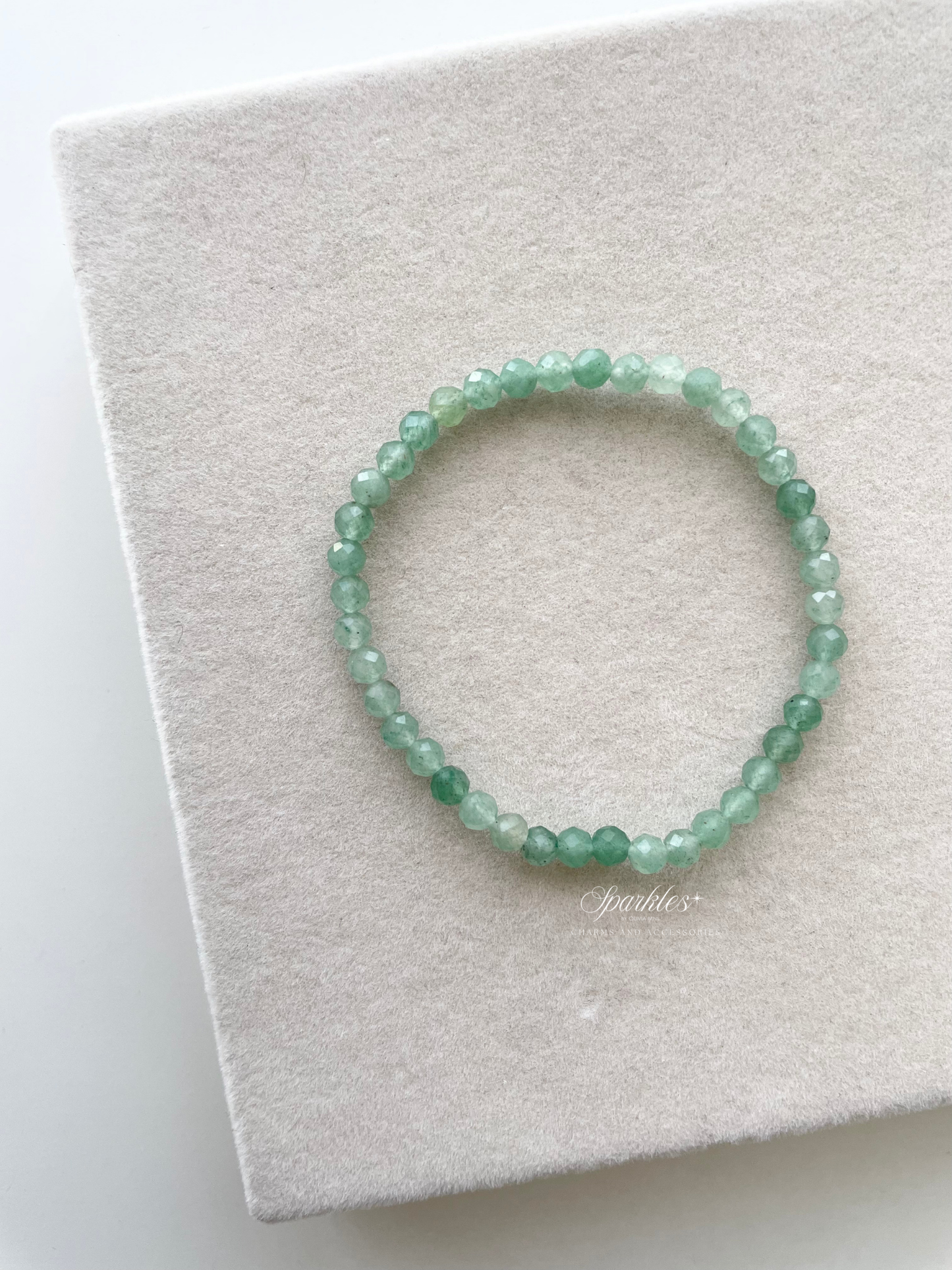 Sparkles5 Aventurine Faceted Beads Bracelet with Sizes