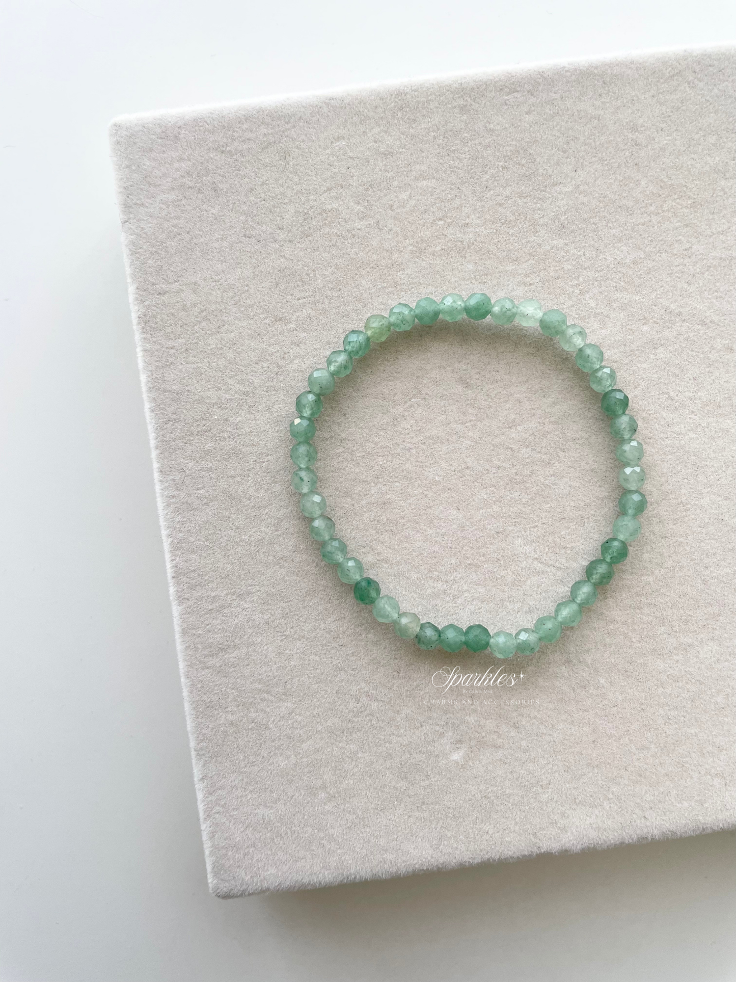 Sparkles5 Aventurine Faceted Beads Bracelet with Sizes
