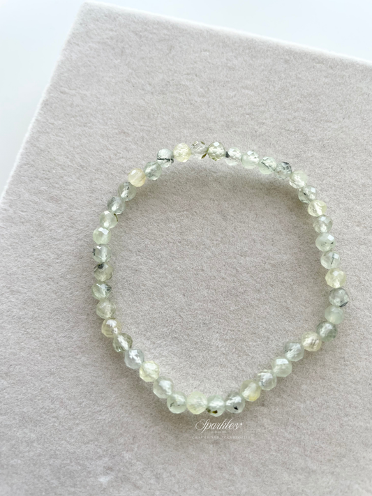 Sparkles8 Peridot Faceted Beads Bracelet with Sizes