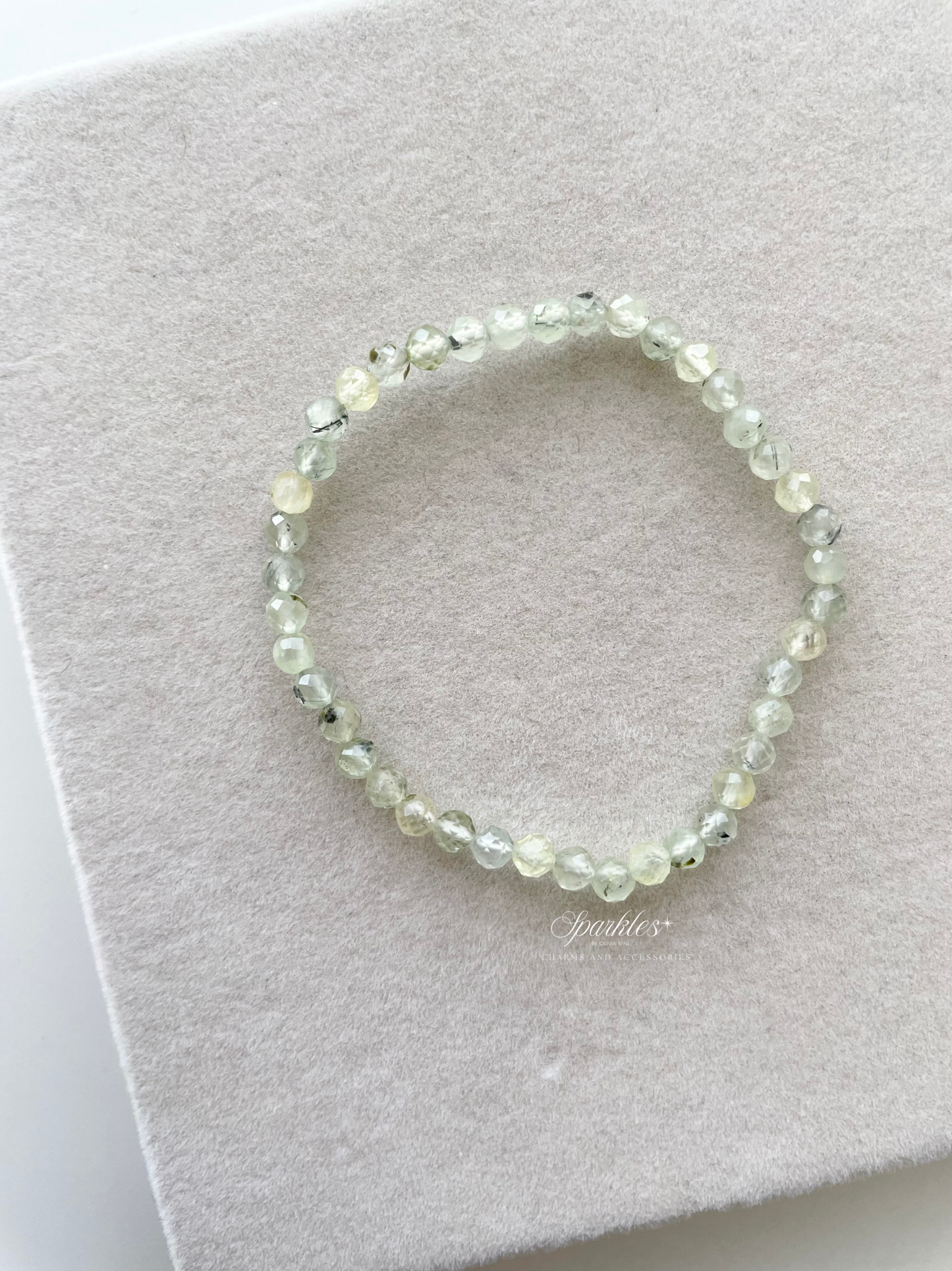 Sparkles8 Peridot Faceted Beads Bracelet with Sizes