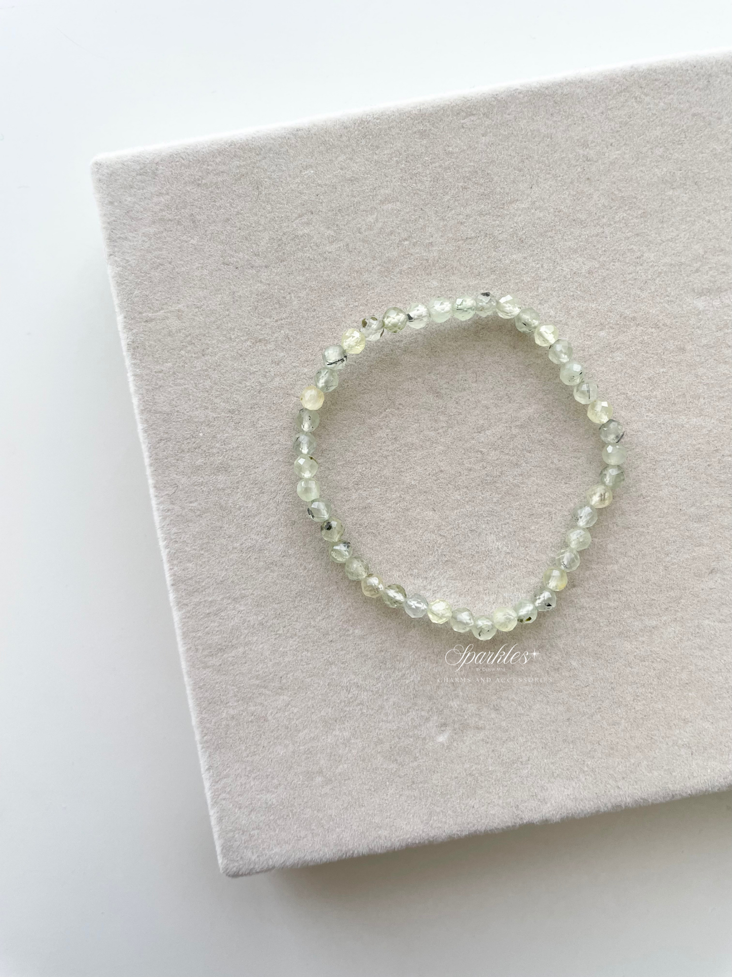 Sparkles8 Peridot Faceted Beads Bracelet with Sizes