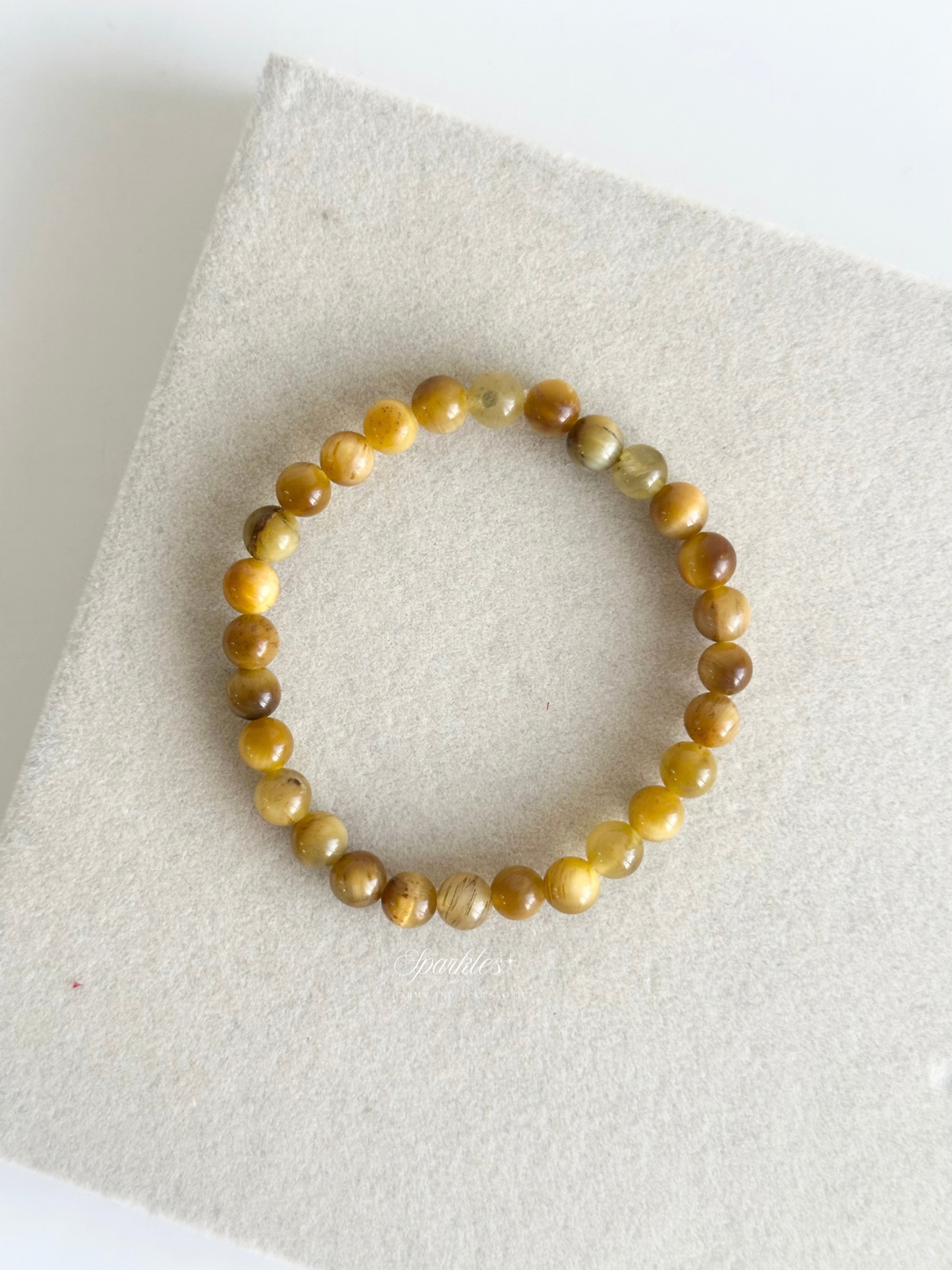 Yellow Tiger's Eye Bracelet with sizes Aura12