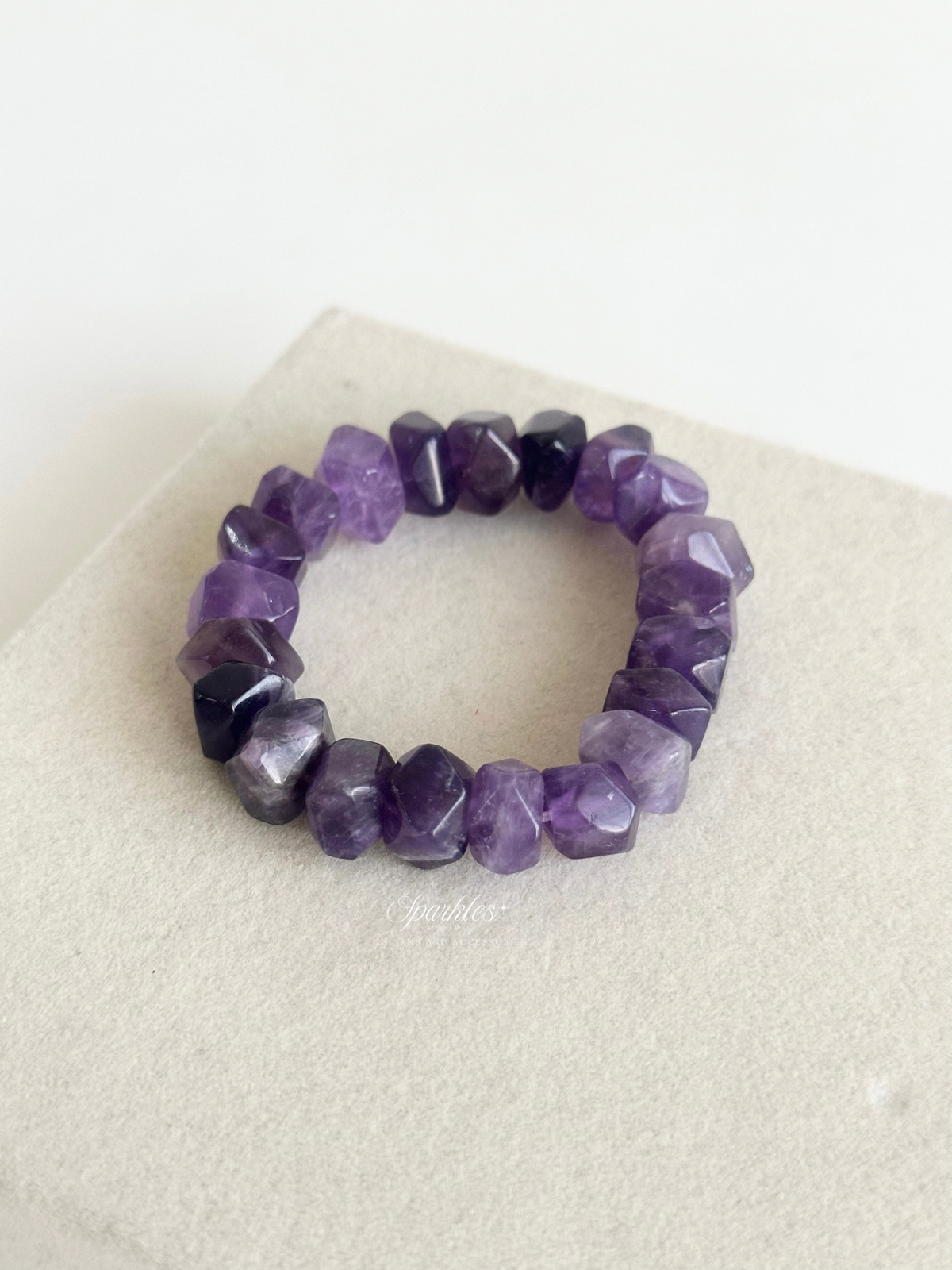 Amethyst Bracelet with Sizes Aura15