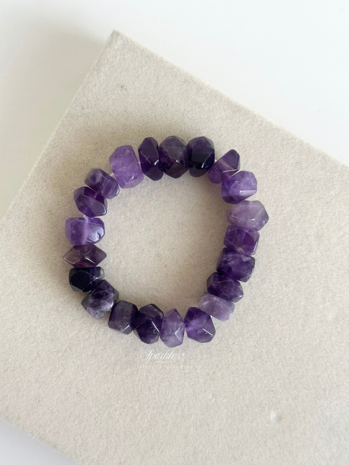 Amethyst Bracelet with Sizes Aura15