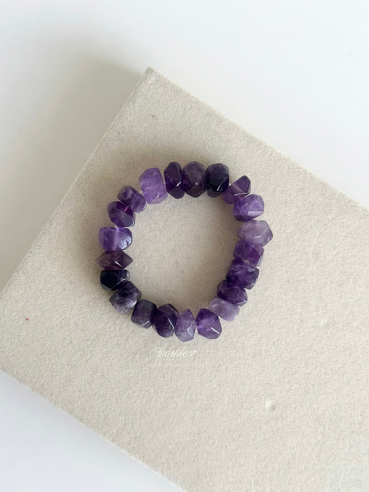 Amethyst Bracelet with Sizes Aura15