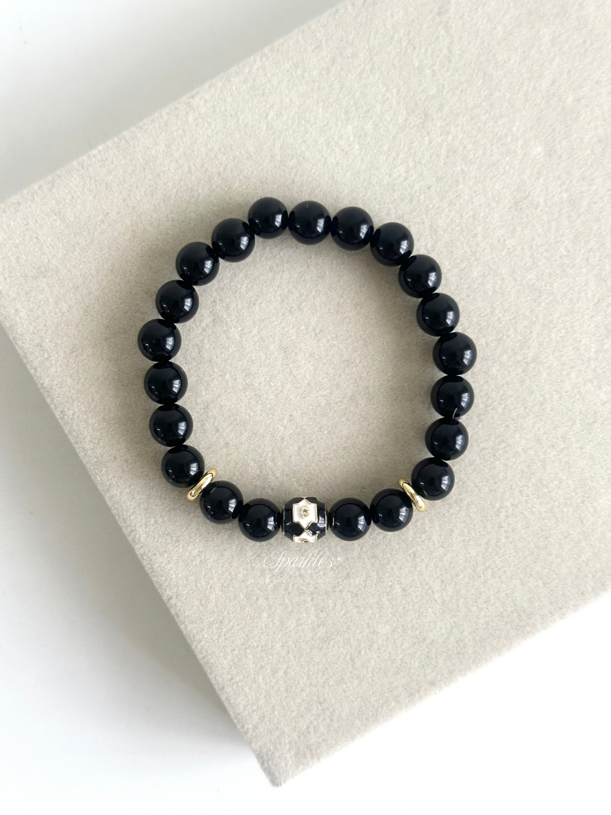 Onyx Lucky Barrel Bracelet with Sizes Barrel9