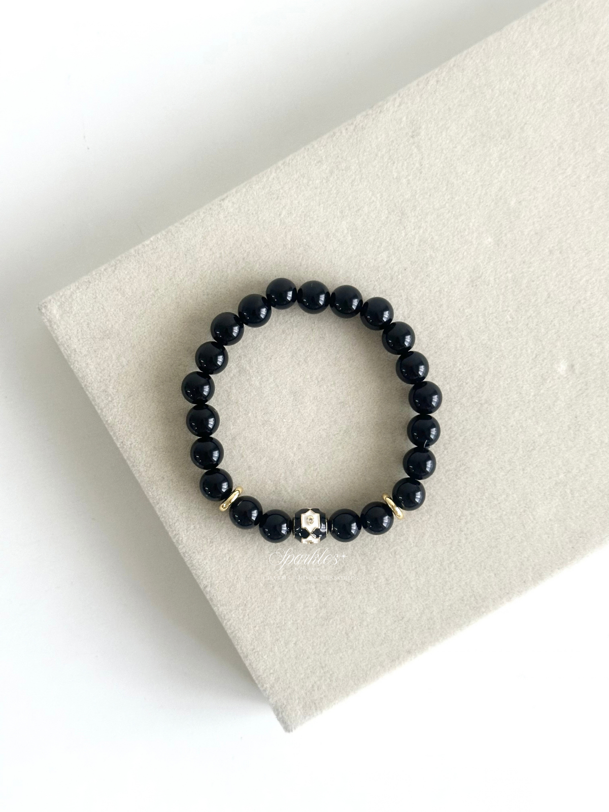 Onyx Lucky Barrel Bracelet with Sizes Barrel9