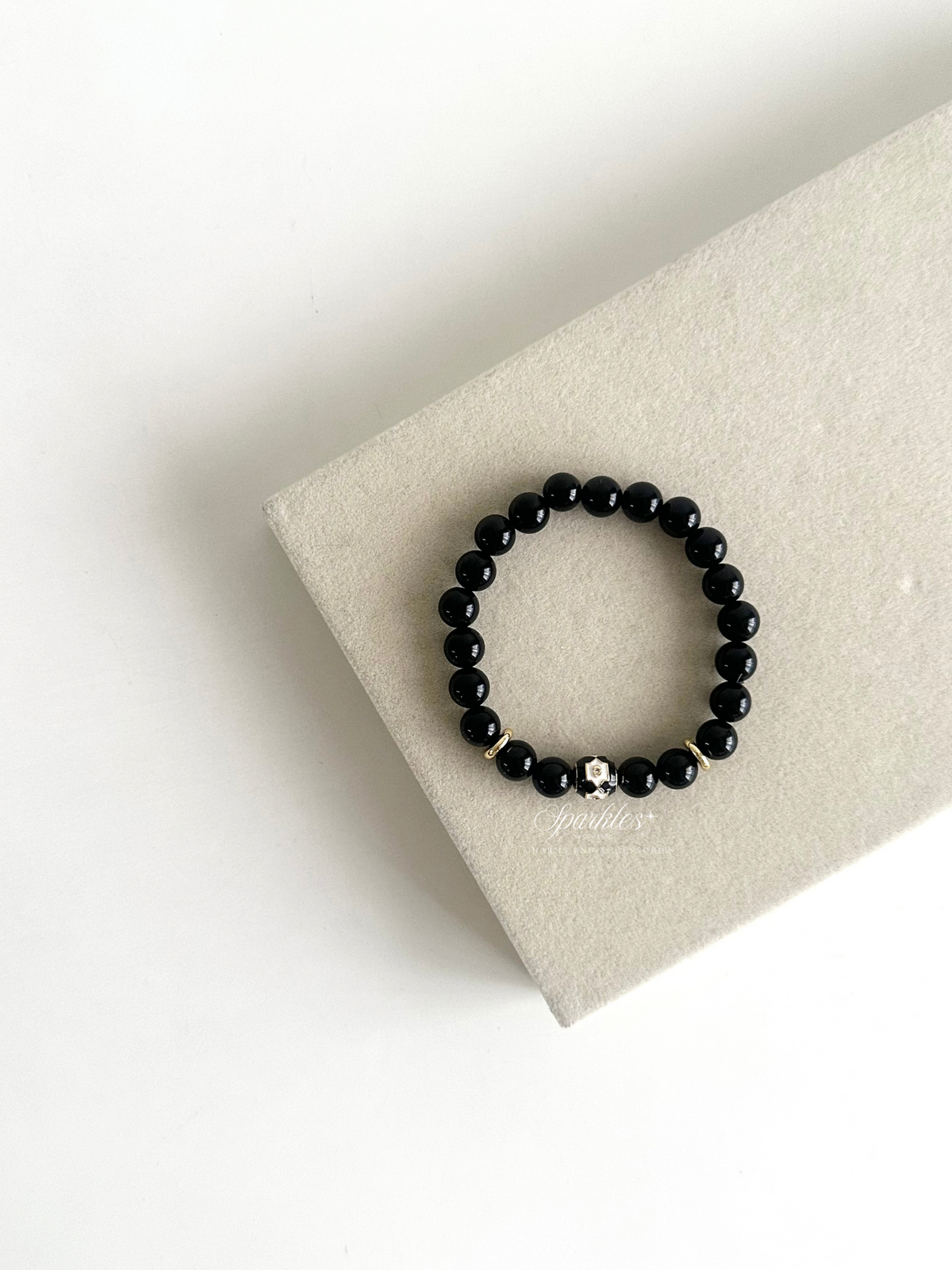Onyx Lucky Barrel Bracelet with Sizes Barrel9