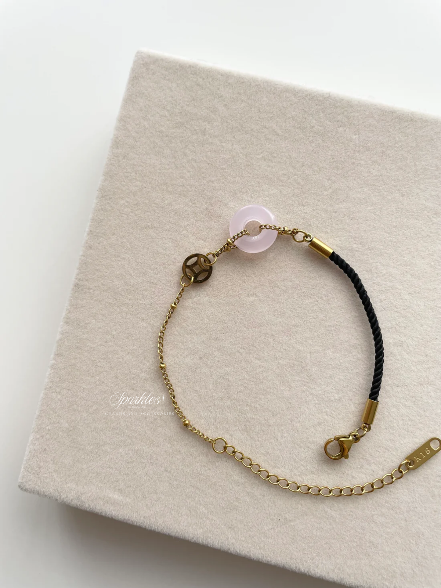 black1 Pink jade black string