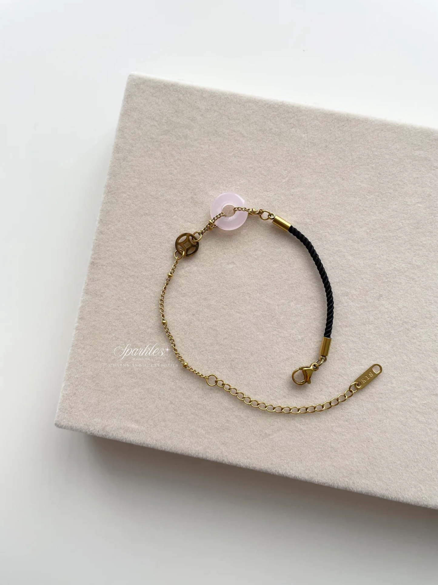 black1 Pink jade black string
