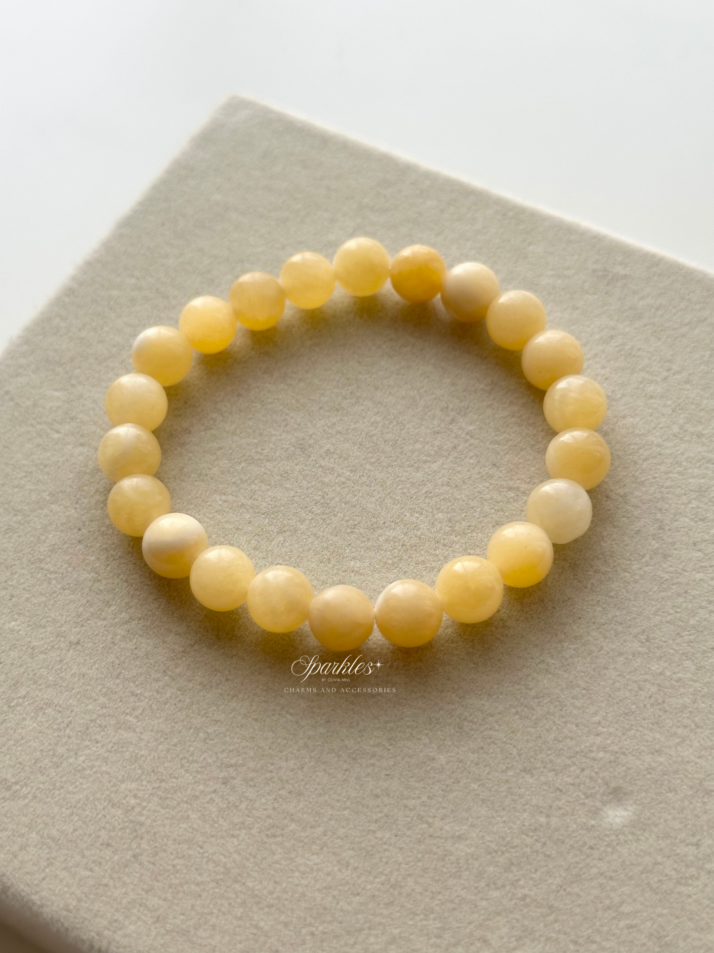 Yellow Calcite Beads Bracelet