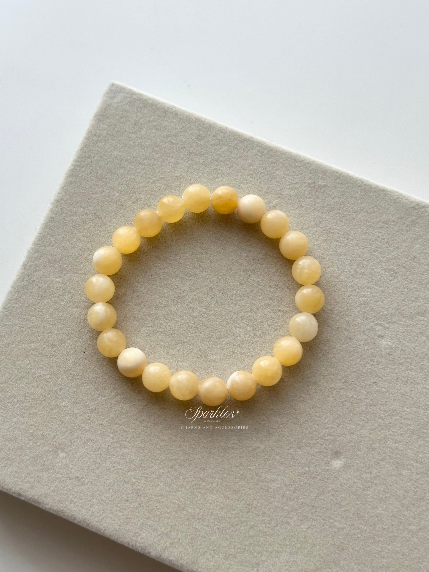 Yellow Calcite Beads Bracelet