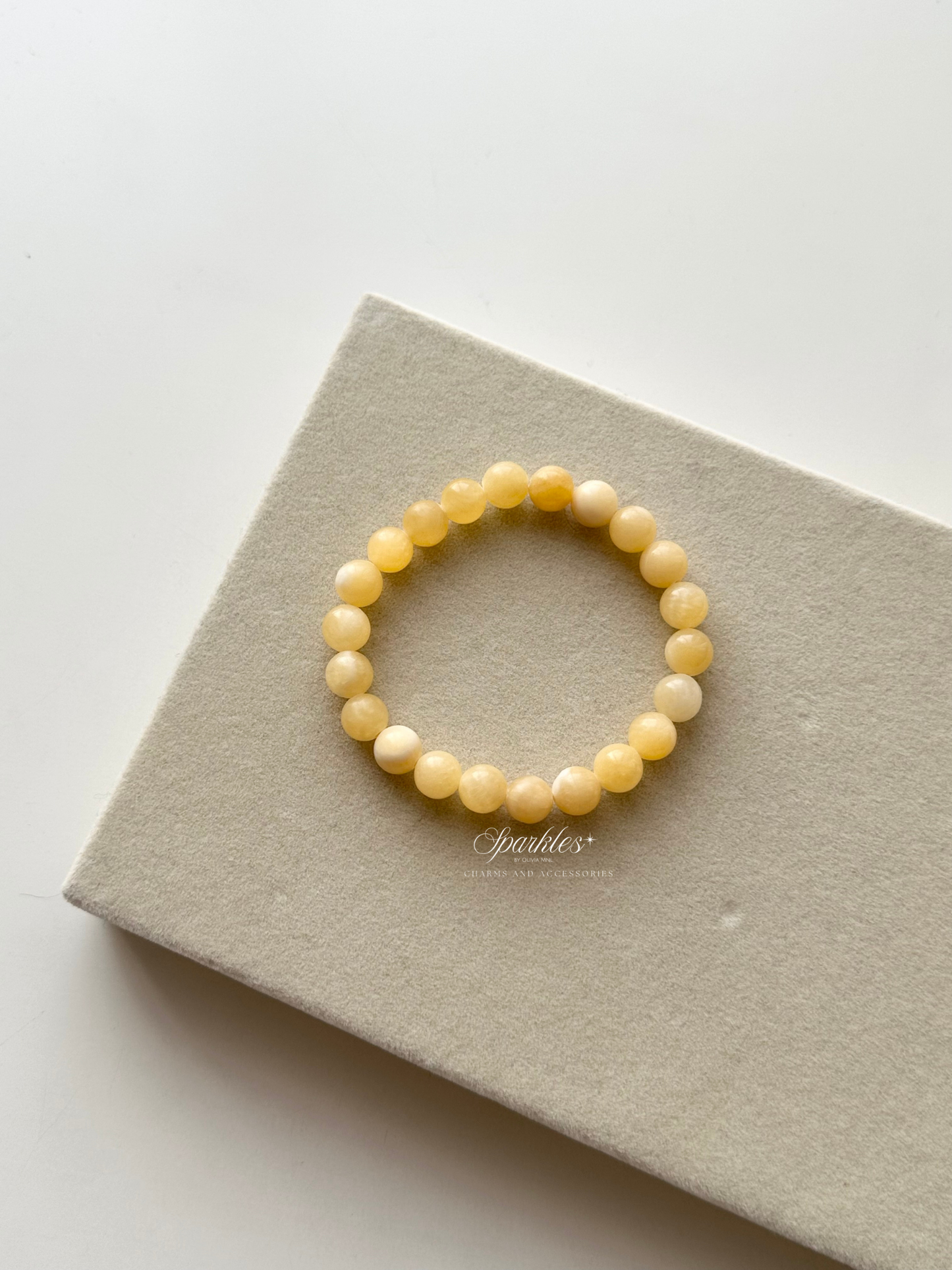 Yellow Calcite Beads Bracelet