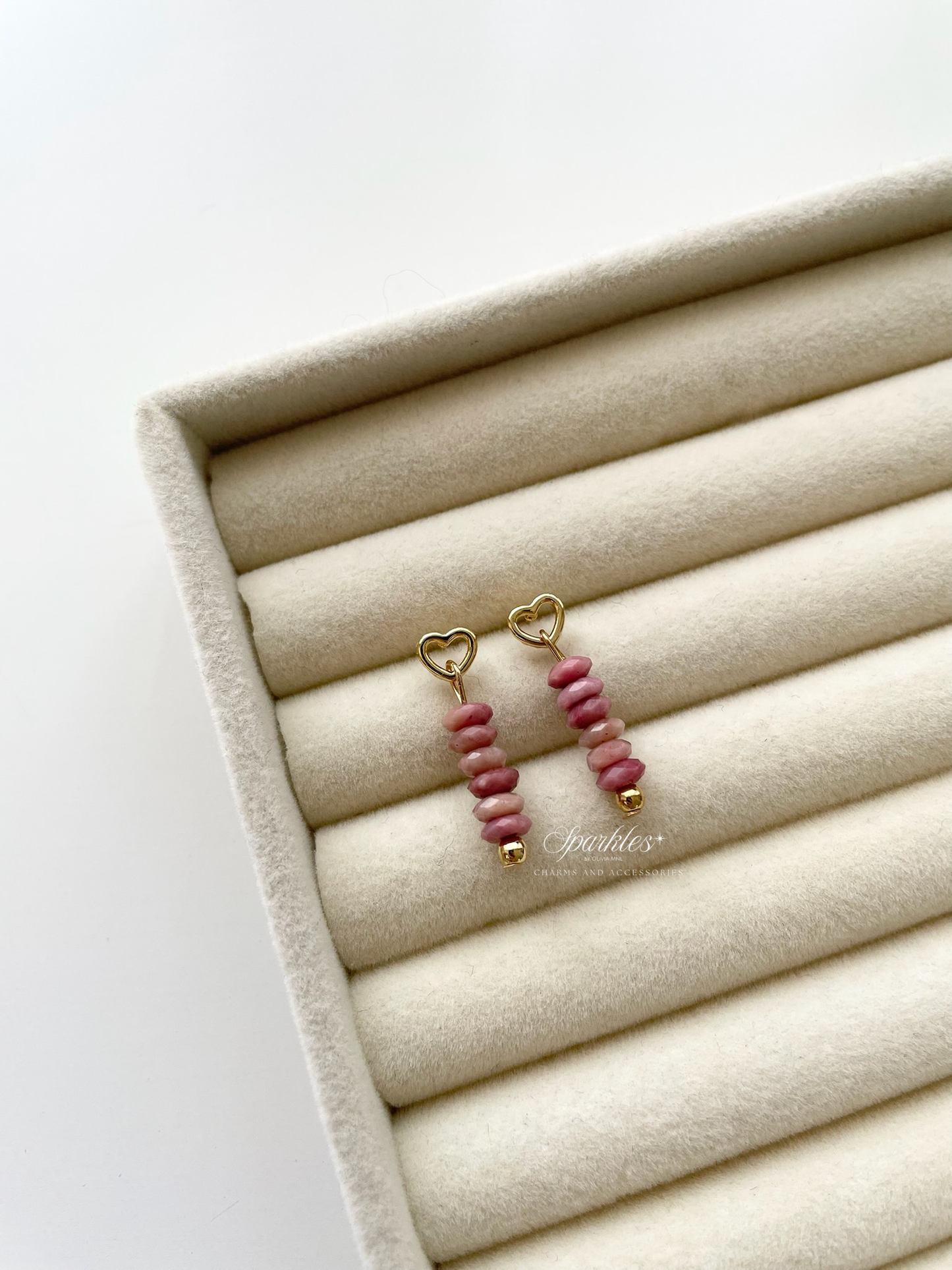 ch10 Rhodochrosite Dangling Earrings