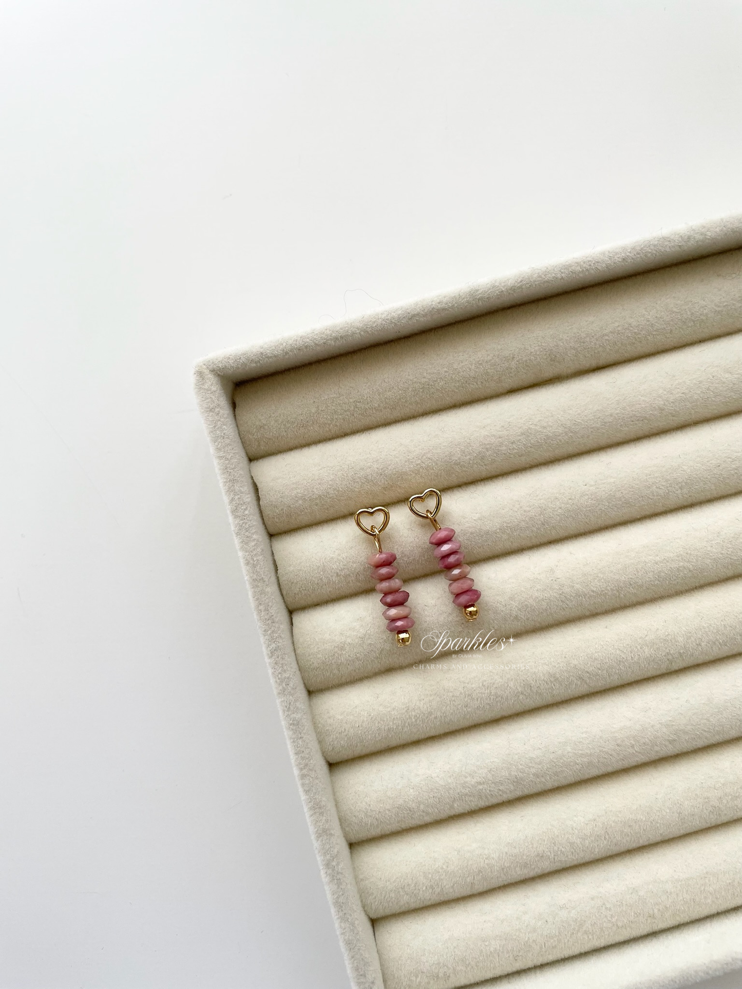 ch10 Rhodochrosite Dangling Earrings