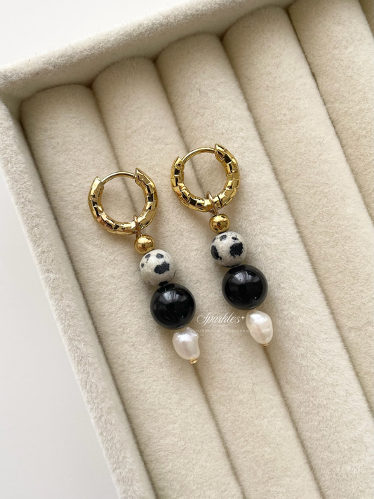 ch11 Black Tourmaline Earrings