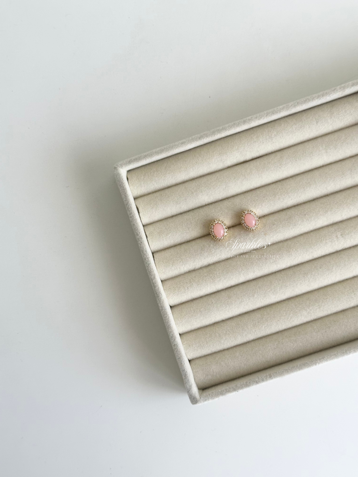 ch18 Rose Quartz Stud Earrings