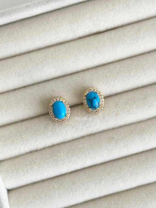 ch19 Turquoise Stud Earrings