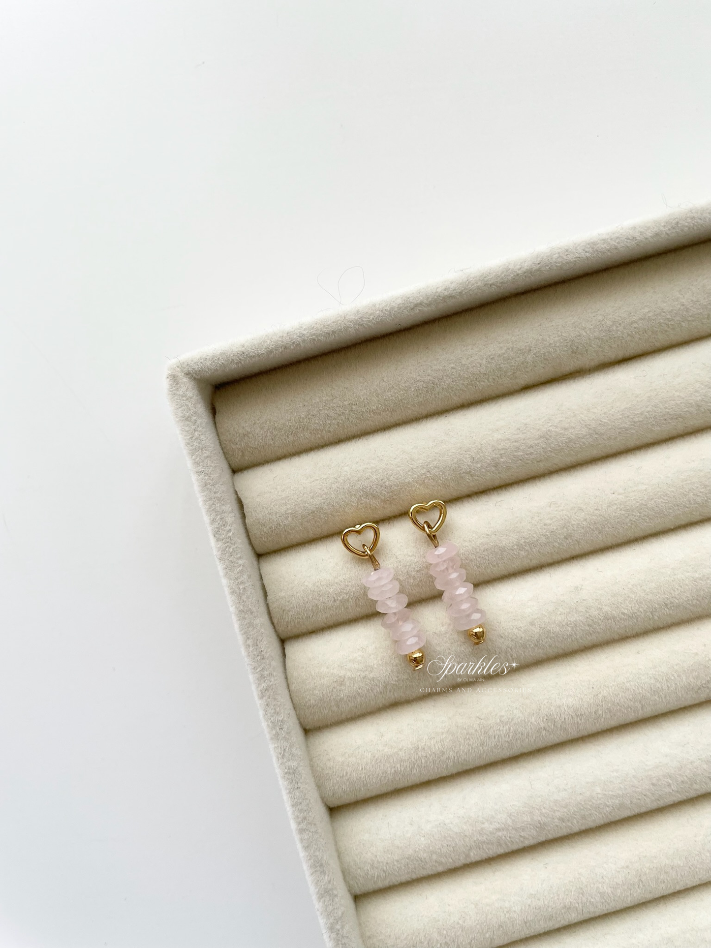ch9 Rose Quartz Dangling Earrrings
